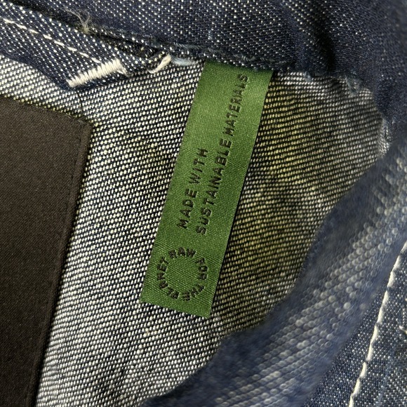 G-Star RAW Scutar Slim Jacket Mens Small Blue Denim Sustainable Workwear Button - Picture 4 of 16